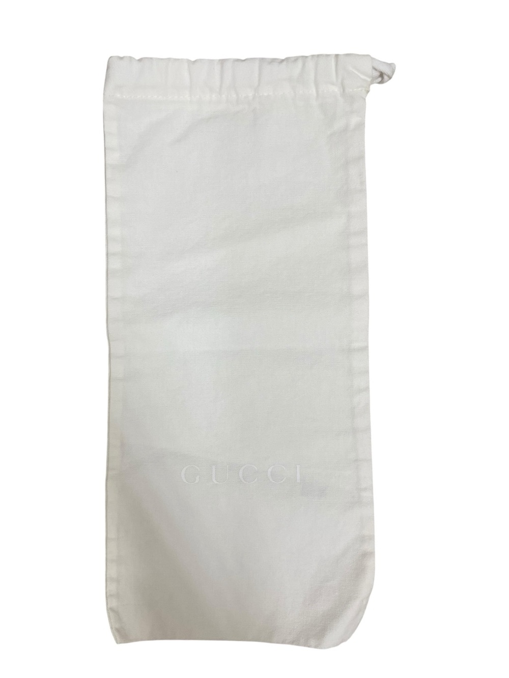 Gucci Authentic White Embroidered Logo Sunglasses Dust Bag Case 7"x14"